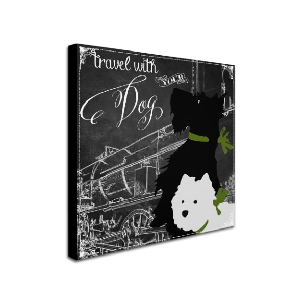 Color Bakery 'Travel With Your Dog' Canvas Art,24x24